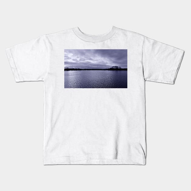 Shimmering flood water from the river avon Kids T-Shirt by avrilharris